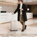 Hanke 26 Inch Expandable Luggage Top Opening Checked Bag Luggage Hard Shell Suitcases with Wheels Lightweight Travel Luggage Heavy Duty Luggage Suitcase with Lock for Woman Men-Ivory White