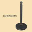 YUMORE Paper Towel Holder Countertop, Black Paper Towel Holder with Weighted Base Non Slip, Standing Paper Towel Roll Holder for Kitchen Bathroom, Stainles Steel (Matte Black)