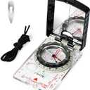 High-Precision Compass with Mirror for Hiking, Camping, Adjustable Declination, Portable Orienteering Compass with Map Scale & Lanyard, Perfect for Outdoor Navigation and Adventure