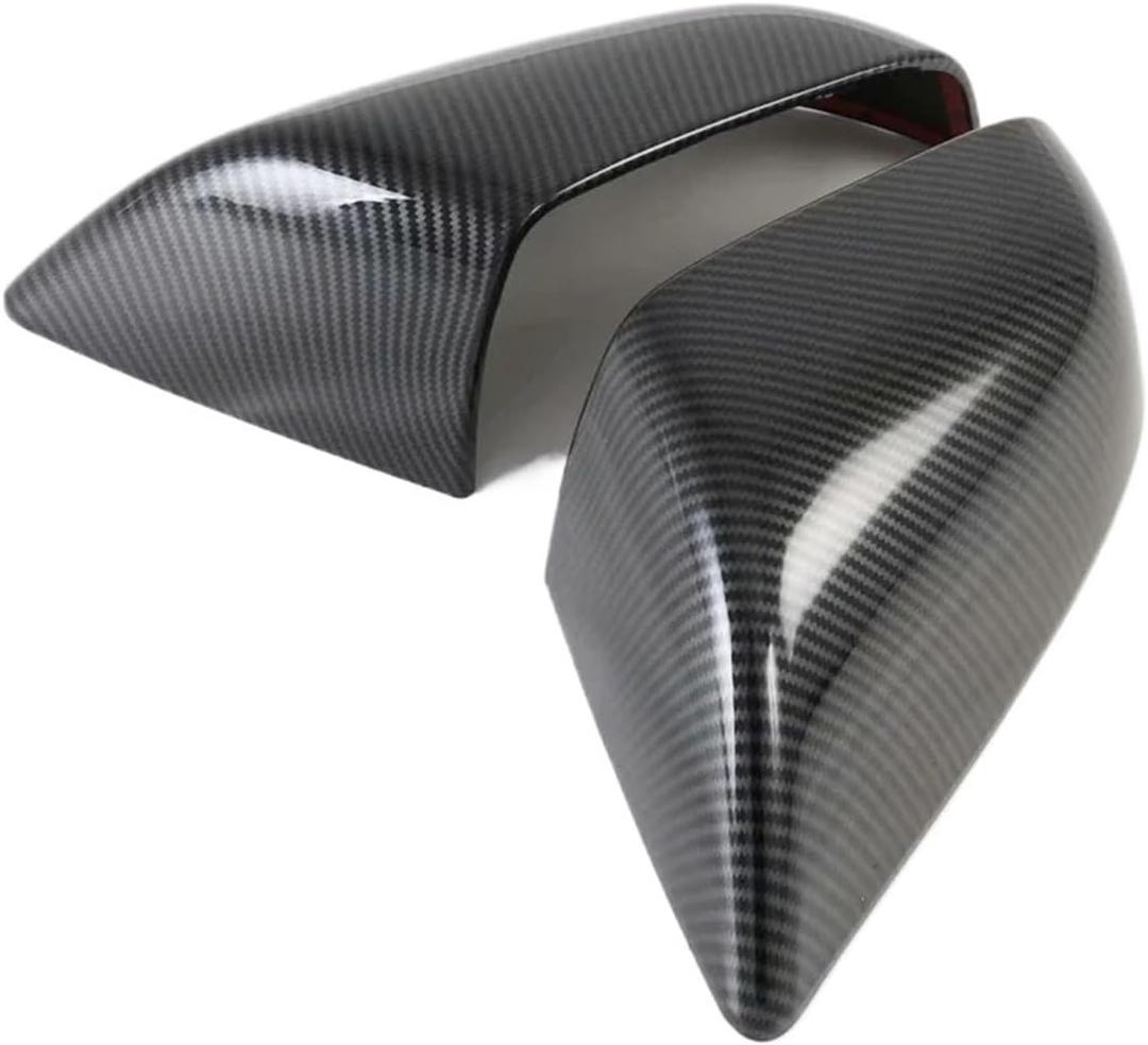 Compatible For Tesla Model S 2014-2017 2018 2019 2020 Carbon Fiber Rearview Side Mirror Cover Trim Protection Cap Accessories Car Styling(Carbon Fiber Style)
