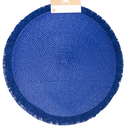 Round Braided Placemats 15 Inch Round Table Mats for Dining Tables Natural Woven Heat Resistant Place mats Set of 6 (Navy Blue)