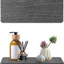 2PCS Water Absorbing Stone Tray, Fast Drying Stone Sink Tray, Water Absorbent Diatomite Trays, Stones Soap Trays, Diatomite Coasters for Kitchen Sink Bathroom Counter, Hand Soap Dish & Holders