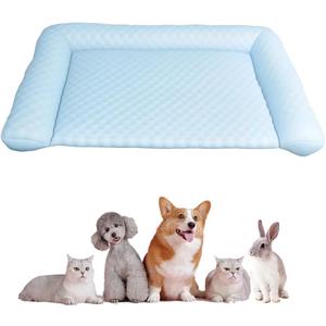 Dog Cooling Mat, Self-Cooling Pad for Dogs & Cats, 2025 New Portable Washable Pet Cooling Pad No Water or Electricity Needed, Indoor Outdoor Use for Home Use, Kennels, Crates, Cars (Blue, Medium)