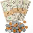 Mr. Pen - Play Money for Kids, 150 Pcs, Ages 3+, Realistic Fake Cash and Coins
