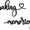 Rajukit Family Wall Decor - Making Memories Sign, Rustic Metal Cutout Art for Home, Gift for Any Occasion