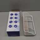 Bathroom Counter Organizer and Storage, 7 Slots Detachable Toothbrush Holders for Bathrooms, Anti-Slip Electric Toothbrush and Toothpaste Holder Countertop Vanity Organizer Accessories for Adults Kids (White Grey)