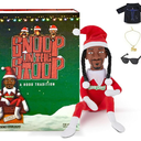 Christmas Elf Doll Ornaments, Handmade Elf Doll Decoration, Hip Hop Ornaments Plush Toy for Christmas Party Holiday Home Garden Decor