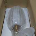 rosysky 3-Light Pendant Light Vintage Gold Metal E12 Base - Farmhouse Chandelier with Clear Glass,Adjustable Ceiling Hanging Lighting Brightens to Kitchen Island,Dining Room,Hallway,Entryway