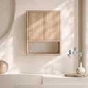 VANIRROR Bathroom Wall Cabinet W/Push-Latch Doors, Over the Toilet Storage, 24 x 9.3 x 30 inches