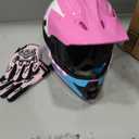 Youth Dirt Bike Helmet DOT Certified - Full Face Motorcycle Helmet for Off-Road, ATV, Street Riding, Includes Adjustable Goggles & Protective Gloves Medium