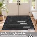BEQHAUSE Dirt Trapper Door Mat 24" x 36", Non-Slip Washable Doormats Entrance Mat, Dirt Resistant and Absorbent Welcome Mat, Low Profile Floor Mats for Front Back Door and Entryway, Black