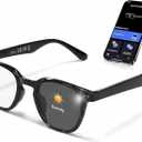 AI Smart 5.4 Bluetooth Glasses with Open Ear Speaker, Voice Assistant Compatible,Real-Time Translation,Auto Color-Changing Lenses for Business&Outdoor Activities.