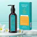 meborll Moroccan Argan Oil, Hair Oil for Frizzy Hair,Hair Treatment and Heat Protectant,Nourishing Smooths Moroccan Hair Oil for Frizz Control Curly Long Dry Damaged Curly Hair, 3.4 Fl Oz