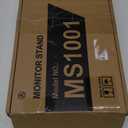 Single LCD Computer Monitor Free-Standing Desk Stand Mount Riser for 13 inch to 32 inch screen with Swivel, Height Adjustable, Rotation, Vesa Base Stand Holds One (1) Screen up to 77Lbs(HT05B-001))