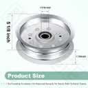 2-Pack 756-05034A Idler Pulley for Joh-n Deere 100 & S100-S130 42" and 48" Decks MTD Cub Cadet XT1-LT42 XT1-LT46 Troy Bilt, Replace 34-109 280-242 756-05034A GY20629