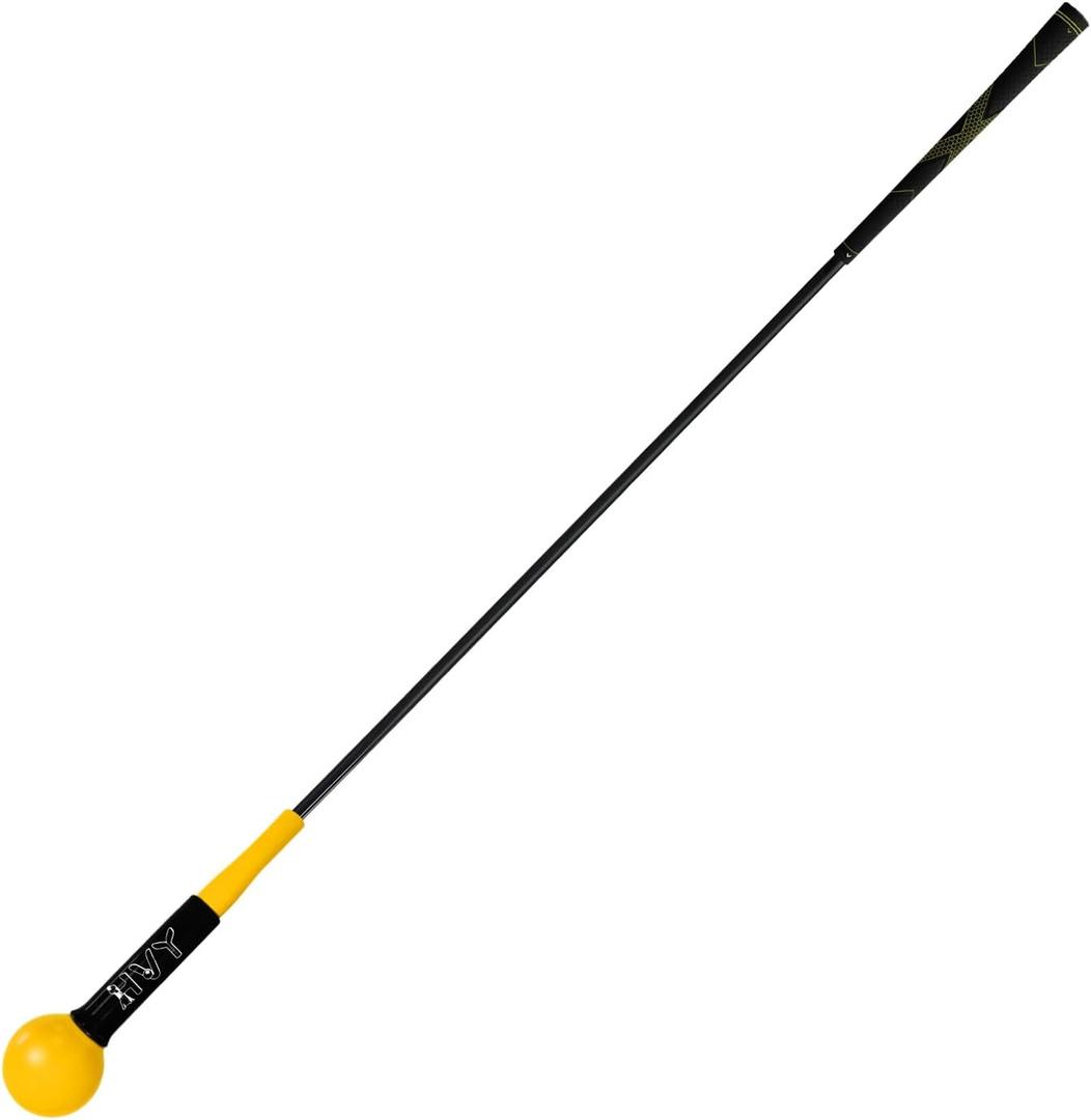 HVY Golf Swing Trainer,Golf Swing Training Aid for Improve Strength Tempo Balance and Flexibility,Golf Warm-Up Stick for Indoor&Outdoor Practice Chipping Hitting Golf Training Aid, 40"