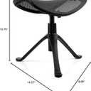 Lilithye Footrest for Desk Adjustable Height 2-in-1 Function Rotatable Ergonomic Under Desk Footrest Ottoman Stool Rolling Leg Rest for Home Office (Black)