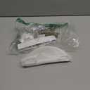 Patio Sliding Door Handle Set with Mortise Lock, Key Cylinder and Keeper, Replacement Handle Lock Set Fits Door Thickness from 1-1/2" to 1-3/4", 3-15/16" Screw Hole Spacing, Keyed, White