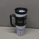 Owala Stainless Steel Triple Layer Insulated Travel Tumbler with Spill Resistant Lid, Straw, and Carry Handle, BPA Free, 40 oz, Blue (The Great Blue)