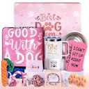 13Pcs Best Dog Mom Gifts for Women, Gift Baskets, Unique Dog Mom Birthday Gifts for Dogs Lovers, with Luxurious Flannel Blankets Gift for Owners for Birthdays, Christmas, and Mother's Day