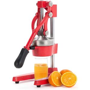 CO-Z Manual Citrus Juicer, Professional Orange and Lemon Juice Maker, Easy to Clean, Red