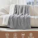 Westinghouse Electric Blanket Twin Size, Super Cozy Luxury Faux Fur & Sherpa Heated Blanket with 10 Heating Levels & 1-12 Hours Auto Off, Fast Heating Blanket, Machine Washable, 62x 84 Inch Light Grey