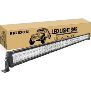 RIGIDON 50 Inch 288W Light Bar, Double Row Flood Spot Combo 28800LM LED Light Bar Waterproof Driving Boat Road LED Work Light for ATV UTV Truck