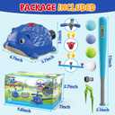 Water Sprinkler Baseball Toy, 5 in 1 Water Sprinkler for Kids Outdoor Play with 2 Sprinkler Heads, Hedgehog Baseball Sprinkler Toy, Summer Backyard Lawn Pool Party Fun