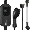 MEGEAR Skysword  Level 1-2 EV Charger, 100-240V 16A 23FT Portable EVSE, NEMA 6-20 Plug with NEMA 5-15 Adapter Electric Vehicle Charging Station (Black)