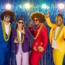 Huskein 120Pcs Gold Mardi Gras Beads Necklaces, 33 Inch Oval Beads Necklaces Gold Accessories, Christmas New Years Eve Party Favors, Mardi Gras Favors New Years Supplies Christmas Decorations