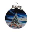 Seaside Christmas Tree Stained Glass Christmas Ornament Unique Hanging Ornaments for Christmas Tree Decorations  Holiday Keepsake Present Exchange Idea