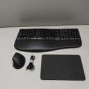 MEETION Ergonomic Wireless Keyboard and Mouse, Ergo Keyboard with Vertical Mouse, Split Cushioned Wrist Palm Rest, Natural Typing, Rechargeable, Full Size, Windows/Mac/Computer/Laptop, Black DirectorC (Large)