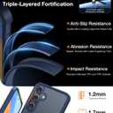 TORRAS Guardian Shockproof for Samsung Galaxy S25 Case, [12FT Military Grade Drop] Thin & Soft Touch for Samsung S25 Case, Translucent Matte Protective Slim Case for Samsung S25, Blue