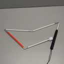 Watris Veiyi Blinder Folding Cane, Collapsible Walking Stick with Red Reflective Tape, Anti-Slip Blind Cane for The Blind and Visually Impaired People, 53.1in(135cm)