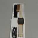 Smart Watches for Women Men (Answer/Make Calls, 3 Bands), 1.85" Fitness Tracker Watch for iPhone/Android Phones with Heart Rate Monitor Sleep/Steps Tracker 100+ Sports Pedometer Waterproof Gold (Starlight)