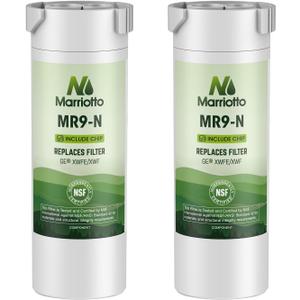 MARRIOTTO Water Filter Compatible with XWFE (Built-in CHIP), Replacement for GE XWFE, XWF Refrigerator Water Filter Pack of 2