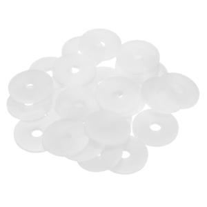 PATIKIL M6 Nylon Flat Washer, 24 Pcs 6mm ID 25mm OD 2mm Thick Plastic Sealing Gasket Spacer for Fasten Screws Flanges Faucet Pipe Valves, White