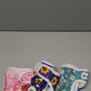 Pet Soft Washable Female Diapers (3 Pack) Female Dog Diapers, Comfort Reusable Doggy Diapers for Girl Dog in Period Heat (Cute Flower, XS) (X-Small:7''-10'')