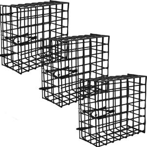 Vinyl-Coated Wire Crab Bait Cages for Heavy Duty Crab Trap Pot, Cage Box 6"x6"x3"