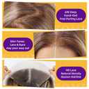KOME Ash Blonde 13x6 Bob Synthetic Lace Front Wig for Women 12IN