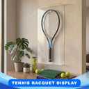 Wesiti Clear Tennis Racket Display Case Wall Mount, Clear Acrylic Tennis Racquet Display Holder for Signed Rackets, Sports Memorabilia Case