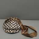 Spacious Checkered Nylon Crossbody Bag Bum Bag Checkered Handbags Wallets for Women