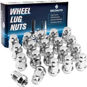 7/16-20 Lug Nuts, 20 PCS Chrome Closed End Bulge Acorn Wheel Lug Nut 1.38" Long fit Corvette Camaro Chevelle SS Pontiac Olds