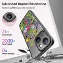 FUNMIKO for iPhone 15 Plus Case Wireless Charging & Military-Grade Protection - Cute Floral Design for Women Girls, Non-Slip Matte Cover with Shockproof Corners - Clusters of Wildflowers