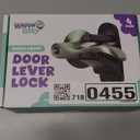 Door Lever Lock (4 Pack) Prevents Toddlers from Opening Doors. 3.25" L * 1.5" W * 4.5" H Easy One Hand Operation for Adults. Durable ABS with 3M Adhesive Backing. Simple Install (Black)