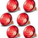 6 Pack 250W Heat Lamp Bulbs for Chicks, R40 Brooder Heat Lamp for Chickens, Infrared Reflector Heating Bulbs, Incandescent Heat for Pet, Bathroom, Food