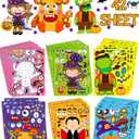 42 Sheets Halloween Party Favors Stickers for Kids, Halloween Crafts Make Your Own Stickers, Goodie Bag Fillers Toys Gifts Activities Games for Kids Party