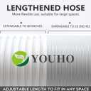 YOUHO Air Conditioner Hose, Portable Exhaust Vent Hose with 5.9 Inch 6 Diameter, Counterclockwise AC Hose Length to 80 Inch, Universal Replacement AC Vent Hose for LG and Many More Portable AC