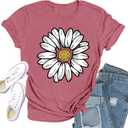 Daisy Shirts for Women Marguerite Daisy Floral T-Shirt Wildflower Tee Tops (XL)