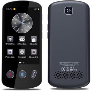 Language Translator Device, AI Voice Translator, No WiFi Needed, Portable Two-Way Instant Language Translator for Travel/ Business/ Study/ Communication (Dark Blue)